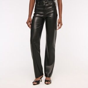 Abercrombie & Fitch Black Leather Look Pants
